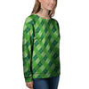 Plaid St. Patrick's Day Print Pattern Women's Sweatshirt-grizzshop