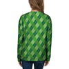 Plaid St. Patrick's Day Print Pattern Women's Sweatshirt-grizzshop