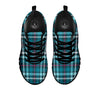 Plaid Teal Print Pattern Black Sneaker-grizzshop