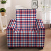 Plaid USA Patriotic Print Pattern Armchair Slipcover-grizzshop