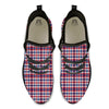 Plaid USA Patriotic Print Pattern Black Athletic Shoes-grizzshop