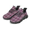 Plaid USA Patriotic Print Pattern Black Running Shoes-grizzshop