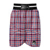 Plaid USA Patriotic Print Pattern Boxing Shorts-grizzshop