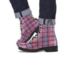 Plaid USA Patriotic Print Pattern Leather Boots-grizzshop