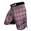 Plaid USA Patriotic Print Pattern MMA Shorts-grizzshop