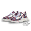 Plaid USA Patriotic Print Pattern White Gym Shoes-grizzshop