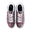 Plaid USA Patriotic Print Pattern White Low Top Sneakers-grizzshop