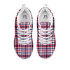 Plaid USA Patriotic Print Pattern White Sneaker-grizzshop