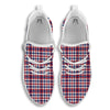 Plaid USA Patriotic Print Pattern White Walking Shoes-grizzshop