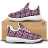 Plaid USA Patriotic Print Pattern White Walking Shoes-grizzshop