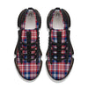 Plaid USA Print Pattern Black Gym Shoes-grizzshop