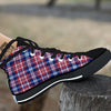 Plaid USA Print Pattern Black High Top Shoes-grizzshop