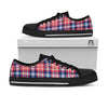 Plaid USA Print Pattern Black Low Top Shoes-grizzshop