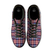 Plaid USA Print Pattern Black Low Top Sneakers-grizzshop