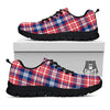 Plaid USA Print Pattern Black Sneaker-grizzshop