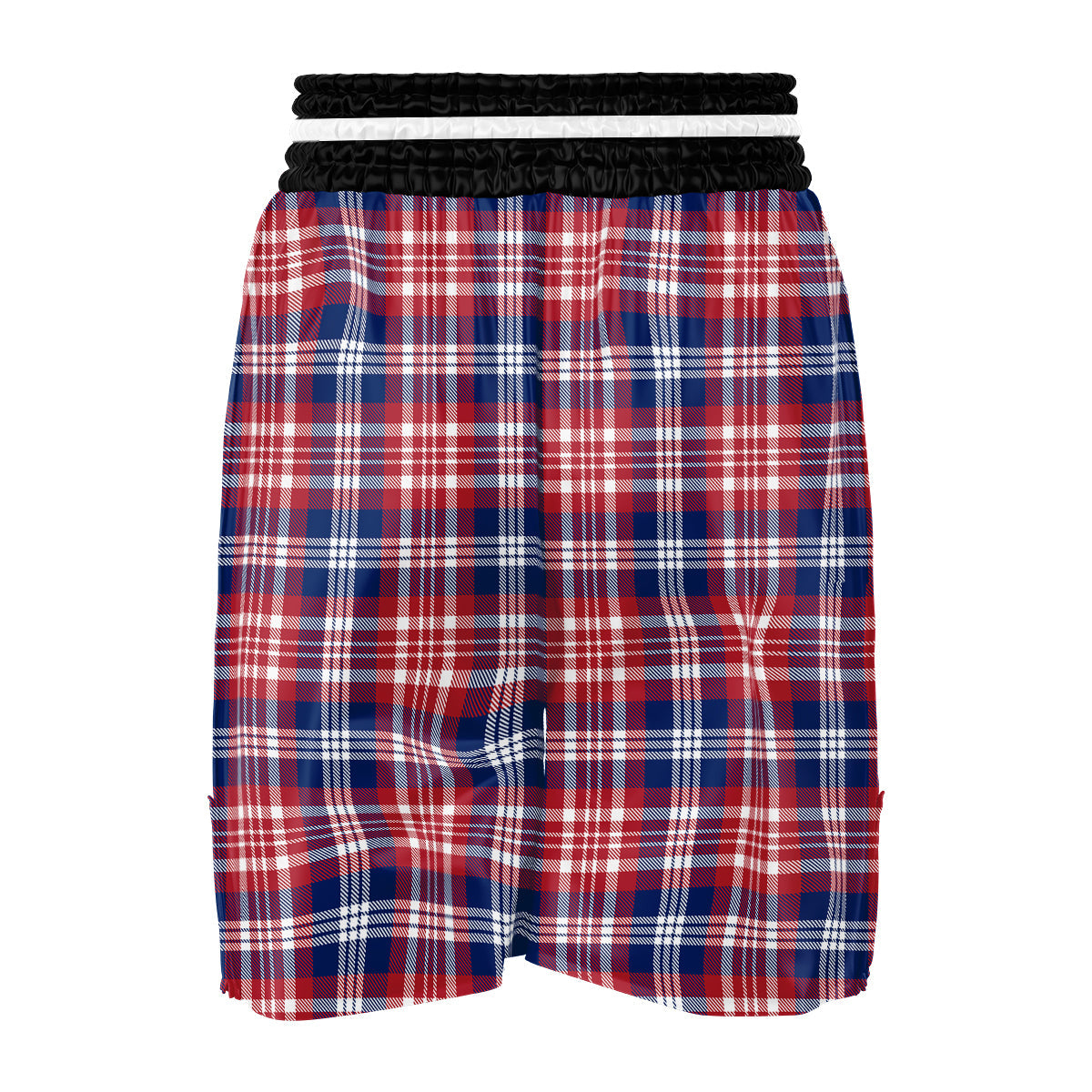 Plaid USA Print Pattern Boxing Shorts-grizzshop