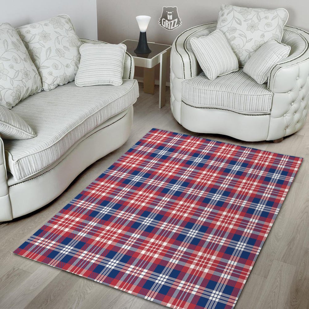 Plaid USA Print Pattern Floor Mat-grizzshop