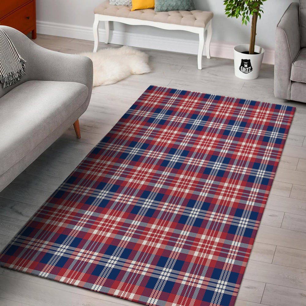 Plaid USA Print Pattern Floor Mat-grizzshop