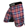 Plaid USA Print Pattern MMA Shorts-grizzshop