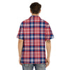 Plaid USA Print Pattern Men's Hawaiian Shirt-grizzshop