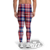 Plaid USA Print Pattern Men's Leggings-grizzshop