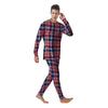 Plaid USA Print Pattern Men's Pajamas-grizzshop