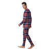 Plaid USA Print Pattern Men's Pajamas-grizzshop