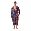 Plaid USA Print Pattern Men's Robe-grizzshop