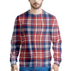 Plaid USA Print Pattern Men's Sweatshirt-grizzshop