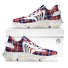 Plaid USA Print Pattern White Gym Shoes-grizzshop