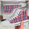 Plaid USA Print Pattern White High Top Shoes-grizzshop