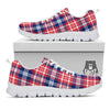 Plaid USA Print Pattern White Sneaker-grizzshop