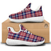 Plaid USA Print Pattern White Walking Shoes-grizzshop