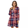 Plaid USA Print Pattern Women's Robe-grizzshop