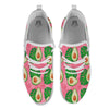 Plam Leaf And Avocado Pink Print Pattern White Athletic Shoes-grizzshop