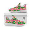 Plam Leaf And Avocado Pink Print Pattern White Athletic Shoes-grizzshop