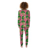 Plam Leaf And Avocado Pink Print Pattern Women's Pajamas-grizzshop