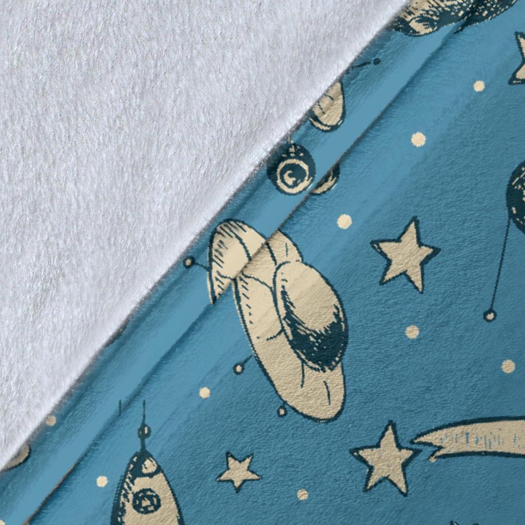 Planet Pattern Print Blanket-grizzshop