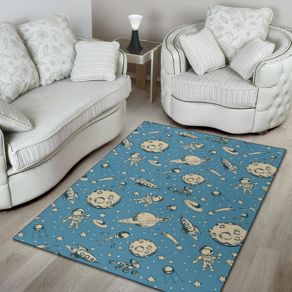 Planet Pattern Print Floor Mat-grizzshop