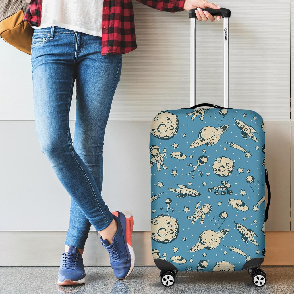 Planet Pattern Print Luggage Cover Protector-grizzshop