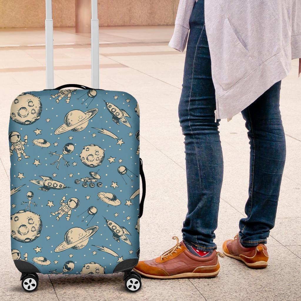 Planet Pattern Print Luggage Cover Protector-grizzshop