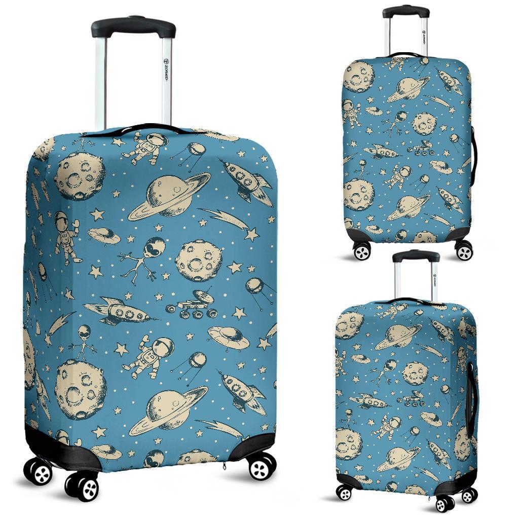 Planet Pattern Print Luggage Cover Protector-grizzshop