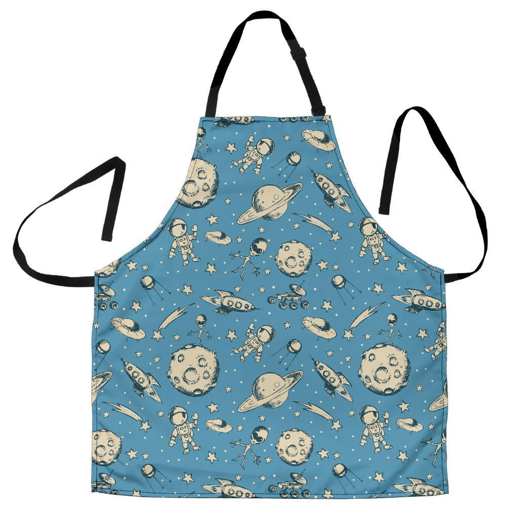 Planet Pattern Print Men's Apron-grizzshop