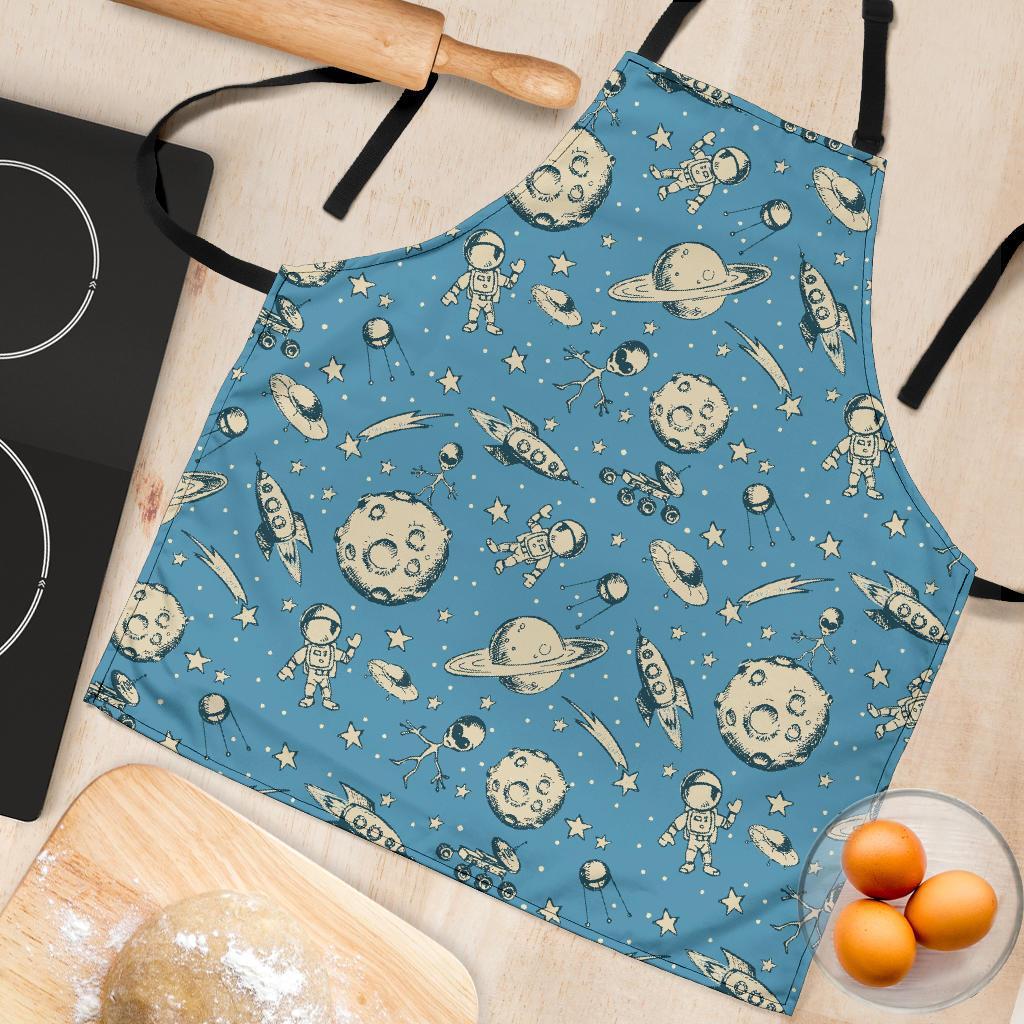 Planet Pattern Print Women's Apron-grizzshop