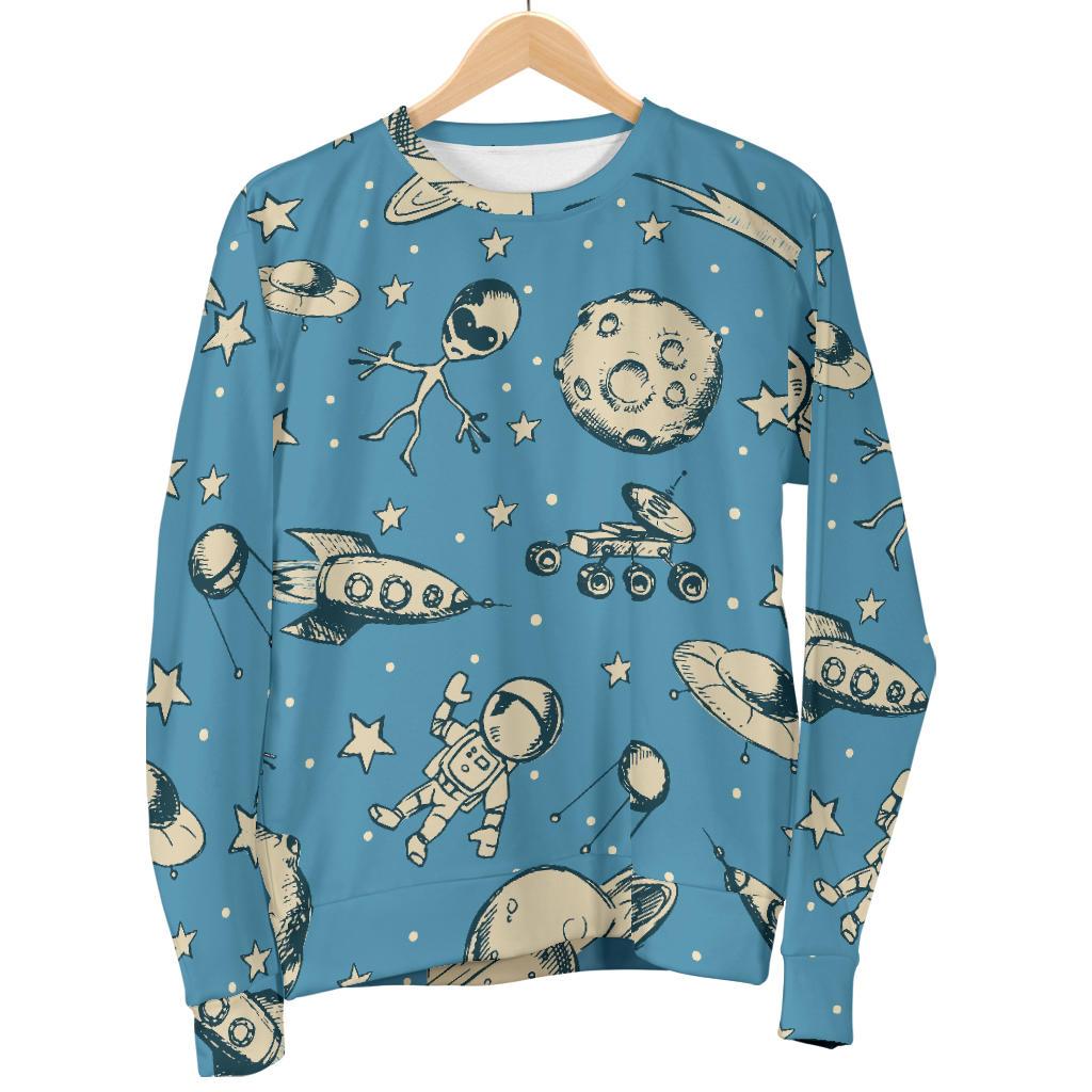 Planet Pattern Print Women's Sweatshirt-grizzshop