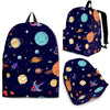 Planet Print Pattern Backpack-grizzshop