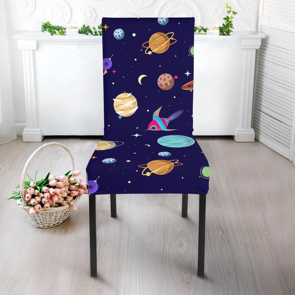 Planet Print Pattern Chair Cover-grizzshop