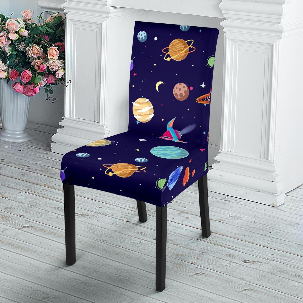 Planet Print Pattern Chair Cover-grizzshop