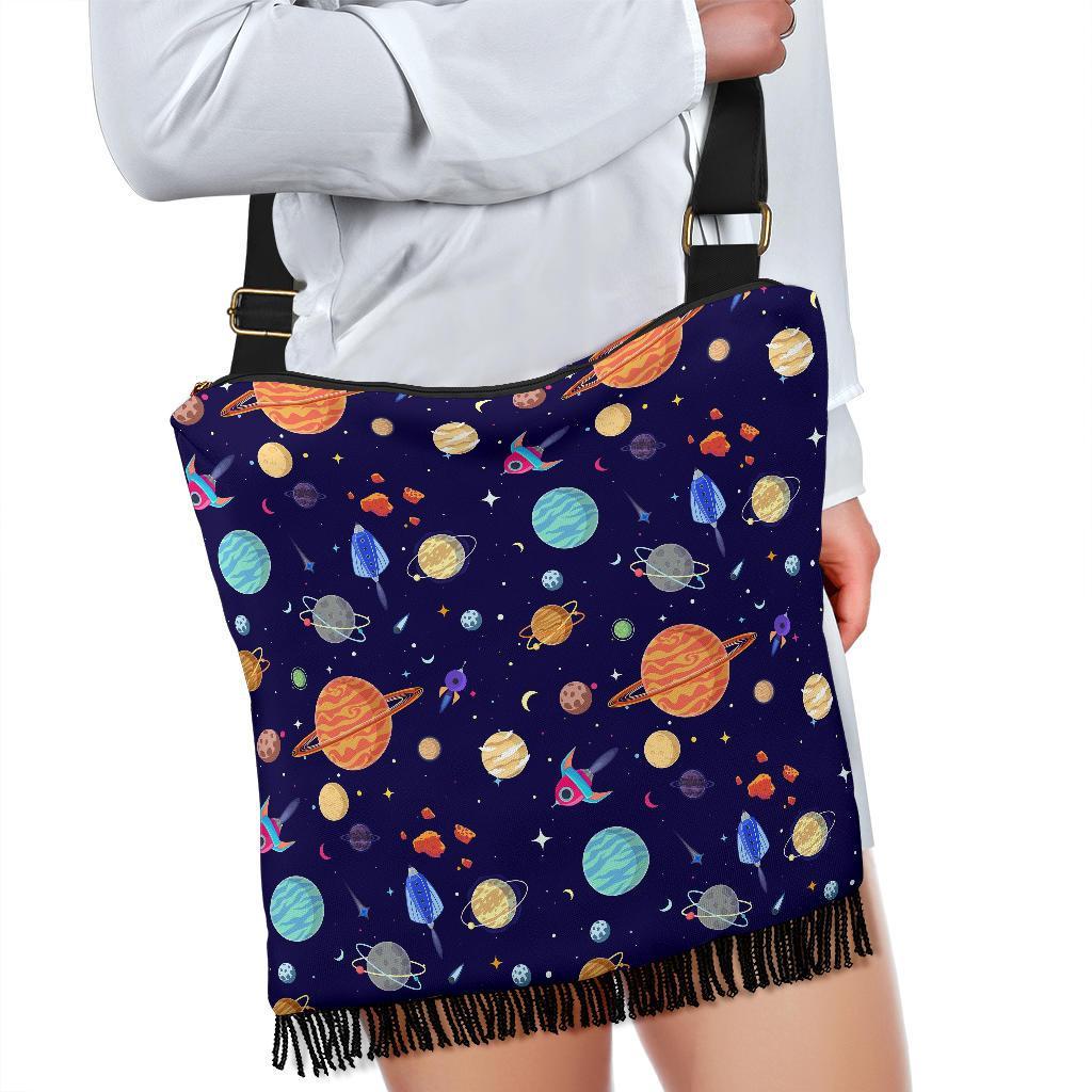 Planet Print Pattern Crossbody bags-grizzshop