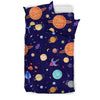 Planet Print Pattern Duvet Cover Bedding Set-grizzshop